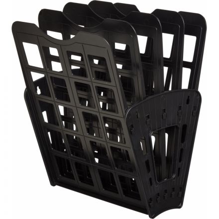 Лоток для бумаг Attache Веер сборный на 4 отделения черный юк Лоток для бумаг Attache Веер сборный на 4 отделения черный юк