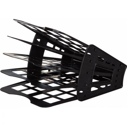 Лоток для бумаг Attache Веер сборный на 4 отделения черный юк Лоток для бумаг Attache Веер сборный на 4 отделения черный юк