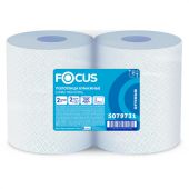 Бумага протирочная FOCUS (W1) Jumbo, 2 слоя, КОМПЛЕКТ 2 рулона, 350 м, 1000 листов, лист 24х35, 5079731