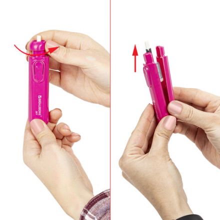 Ластик электрический BRAUBERG "JET", питание от 2 батареек ААА, 8 сменных ластиков, розовый, 229617 Ластик электрический BRAUBERG "JET", питание от 2 батареек ААА, 8 сменных ластиков, розовый, 229617