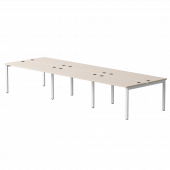 Бенч-система на 6 мест Everprof EVO на металлокаркасе 4140х670(1370)x755 Кашемир/Белый