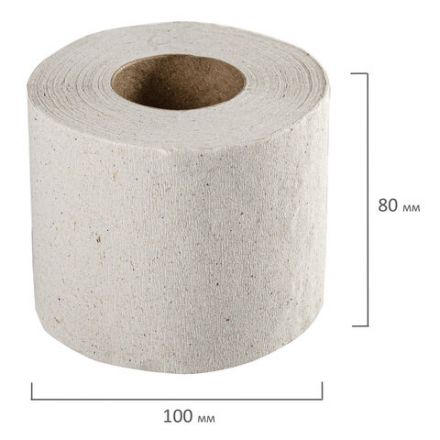 Бумага туалетная бытовая, спайка 12 шт. (12 рулонов х 44 м), СЕРАЯ, на втулке (эконом), М-28 Бумага туалетная бытовая, спайка 12 шт. (12 рулонов х 44 м), СЕРАЯ, на втулке (эконом), М-28