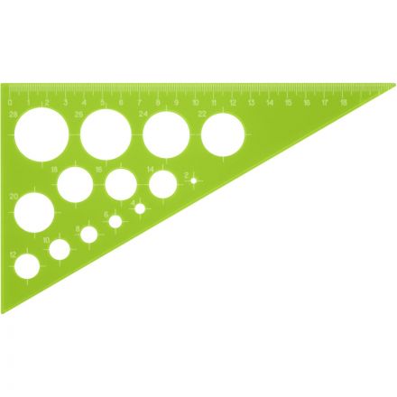 Треугольник с окружн. 19 см угол 30 градпластик NEON Cristal ТК11
