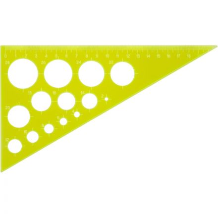 Треугольник с окружн. 19 см угол 30 градпластик NEON Cristal ТК11