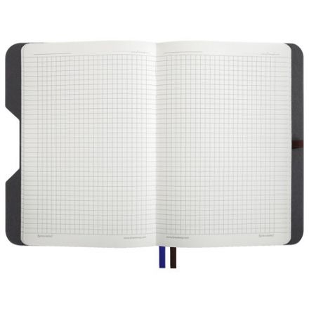 Блокнот А5 (162х218 мм), BRAUBERG "NOTE", под кожу софт-тач, с резинкой, 80 л., клетка, коричневый, 113436