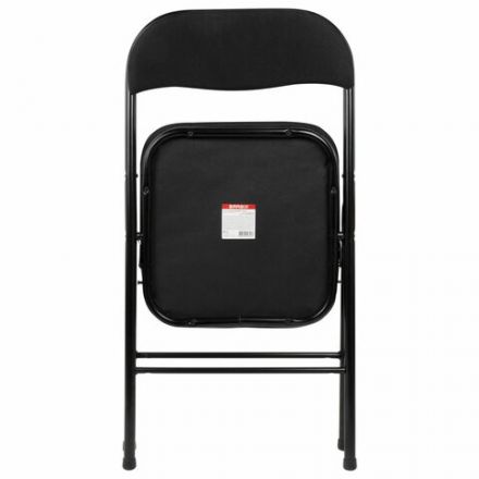 Стул складной BRABIX "Golf CF-007", чёрный каркас, чёрная ткань, 532892