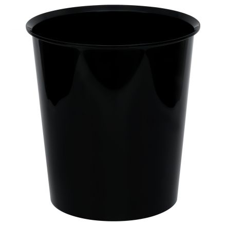 Корзина для бумаг СТАММ, 14л, цельная, черная Корзина для бумаг СТАММ, 14л, цельная, черная