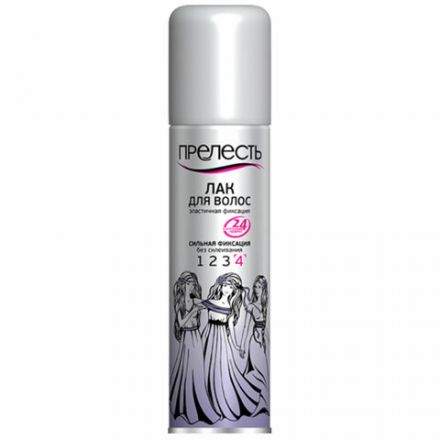 Лак для волос 160 мл ПРЕЛЕСТЬ "Сильная фиксация", 4600104010705