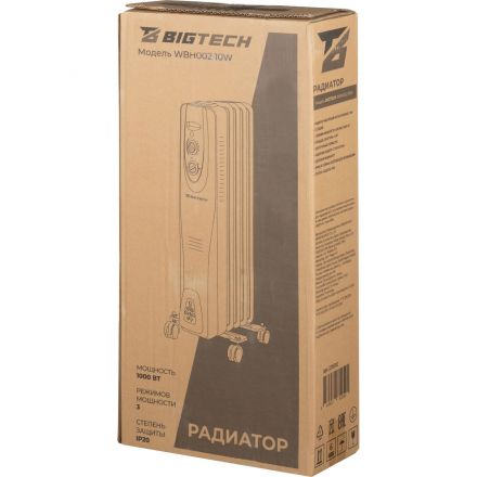 Радиатор BigTech WBH002 10W, масляный (5 секций 1000 Вт)