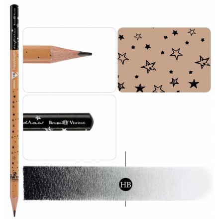 Карандаш чернографитный HappyGraphix романтика крафт HB 2 мм б/л21-0030/34 Карандаш чернографитный HappyGraphix романтика крафт HB 2 мм б/л21-0030/34