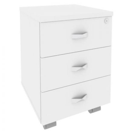 Тумба ONIX . мобильная O.ТМ-3 белый бриллиант