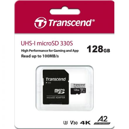 Карта памяти Transcend 330S microSDXC 128Gb UHS-I Cl10 +ад, TS128GUSD330S