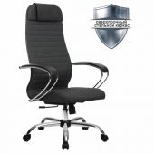 Кресло офисное МЕТТА "К-27" хром, ткань, сиденье и спинка мягкие, серое Кресло офисное МЕТТА "К-27" хром, ткань, сиденье и спинка мягкие, серое