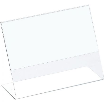 Ценникодержатель-подставка ПЭТ 80х60 мм прозрачный (20 штук в упаковке)