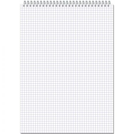 Блокнот А4,40л,клетка,метал.гребень,цв.обложка Стильный Офис 2932