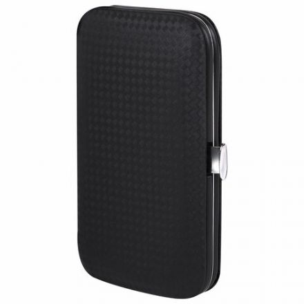 Универсальный набор для маникюра и педикюра 9 в 1 в футляре, MINI, черный карбон, блистер, WBZ (ВБЗ), 609496