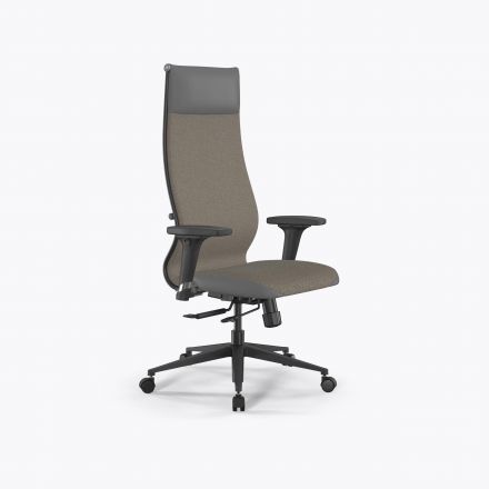 Кресло SynchroSit 10 B1-164D - Bahama+Extra /Kb15/Wh12/D02P(M18.B11.G19.W02) Песочный-Серый