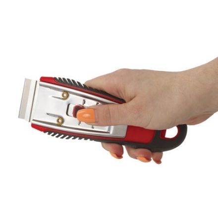 Скребок для любых поверхностей (стеклокерамика, стекло, плитка) BRAUBERG "SUPER", 5 лезвий, 606761