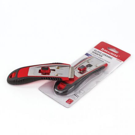 Скребок для любых поверхностей (стеклокерамика, стекло, плитка) BRAUBERG "SUPER", 5 лезвий, 606761