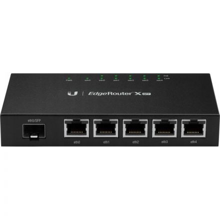 Маршрутизатор Ubiquiti X SFP (ER-X-SFP) 2 ядра (880 МГц), 5x 1G RJ45, 1xSFP Маршрутизатор Ubiquiti X SFP (ER-X-SFP) 2 ядра (880 МГц), 5x 1G RJ45, 1xSFP