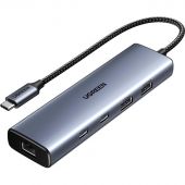Разветвитель UGREEN CM512(45320)USB-C to 2xUSB-A/2xUSB-C/RJ45/USB-C-PD,сер Разветвитель UGREEN CM512(45320)USB-C to 2xUSB-A/2xUSB-C/RJ45/USB-C-PD,сер