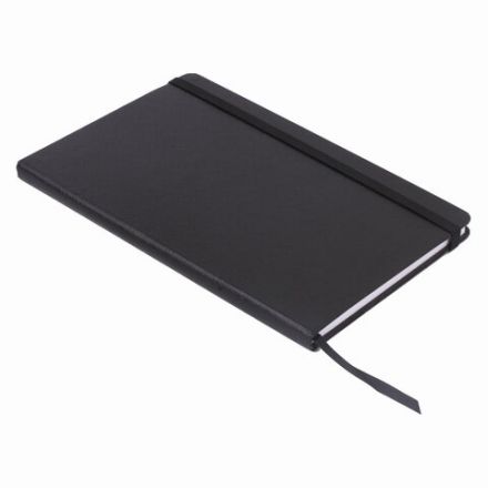 Блокнот А5 (148х218 мм), BRAUBERG "Select", 96 л., балакрон, резинка, клетка, черный, 125211