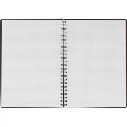 Бизнес-тетрадь Комус А5 60л, кл., обл.пластик, спираль, синяя Classic