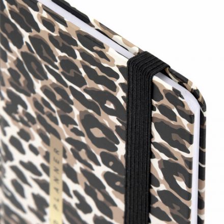 Еженедельник недатированный с резинкой 171х93 мм, BRAUBERG, твердый, 64 л., "Leopard print", 116312