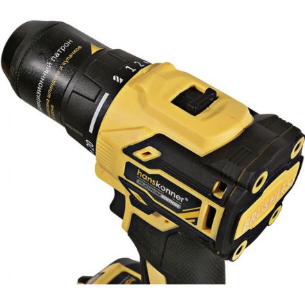 Дрель-шуруповерт акк б/щ Hanskonner,18В,1BatterySystem,60Нм,HCD2065C