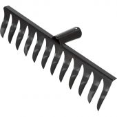 Грабли прямые с витыми зубьями металл 34 см (без черенка)