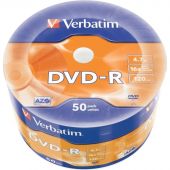 Носители информации DVD-R Verbatim 4.7Gb 16x bulk 50шт/уп (43788)