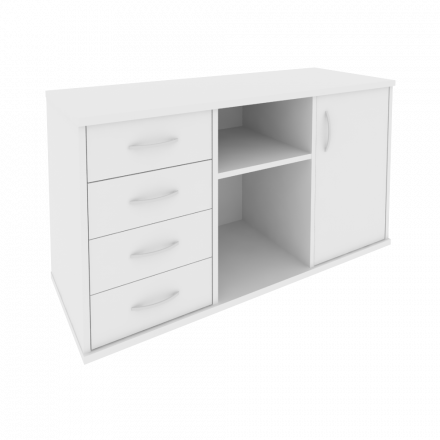 Riva Тумба под оргтехнику с фолдингом А.МТ-2F Белый 1192*450*667