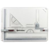 Доска чертежная А3, 505х370 мм, с рейсшиной, треугольником и чертежным узлом, BRAUBERG, 210536 Доска чертежная А3, 505х370 мм, с рейсшиной, треугольником и чертежным узлом, BRAUBERG, 210536