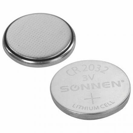 Батарейки литиевые SONNEN Lithium CR2032, "таблетки, дисковые, кнопочные", КОМПЛЕКТ 4 шт., блистер, 457142