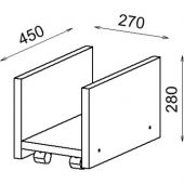 Подставка Avance под системный блок 6Т.010 270х450х280 шамони темный