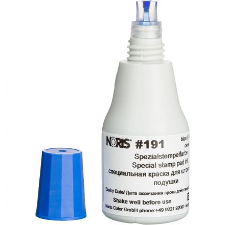Краска штемпельная Noris 191А синяя на водной основе с содержанием спирта 25 г Краска штемпельная Noris 191А синяя на водной основе с содержанием спирта 25 г