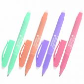 Ручка стираемая гелевая с грипом BRAUBERG "SOFT&SILK PASTEL", СИНЯЯ, корпус ассорти, узел 0,7 мм, 143934