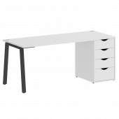 Home Office Стол письменный VR.SP-3-178.4.A Белый/Антрацит металл 1780*720*750