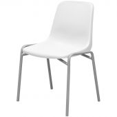 Стул GL_Комус Мебель СтритRAL9006,пластRAL9003(бел)                       