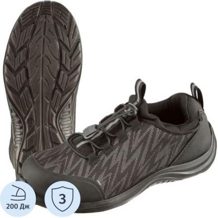 Кроссовки Мистраль Light ПУ из текс со светоотр эл черн с МП р. 42 (135559)