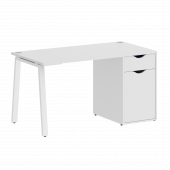 Home Office Стол письменный VR.SP-3-138.1.A Белый/Белый металл 1380*720*750