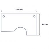 Стол ONIX-О правый О на металлокаркасе O.MO-SA-1R белый бриллиант/антрацит Стол ONIX-О правый О на металлокаркасе O.MO-SA-1R белый бриллиант/антрацит
