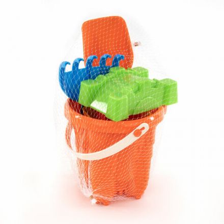 Набор для игр в песке: ведро "Замок", совочек, грабельки, 3 формочки "Крепость", НОРДПЛАСТ, 431795