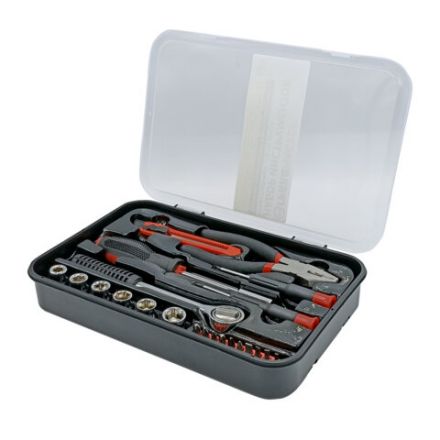 Набор инструментов универсальный, 22 предмета, пластиковый бокс, ГРАНДМАСТЕР, 671326