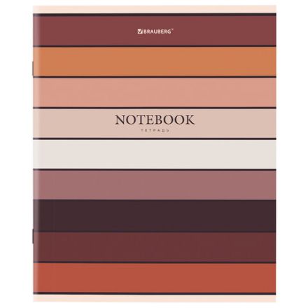 Тетрадь А5 48 л. BRAUBERG скоба, линия, обложка картон, "LINE" (микс в спайке), 404384