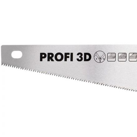 Ножовка по дереву БИБЕР 85681 ПРОФИ 3D заточка средний зуб, 400мм