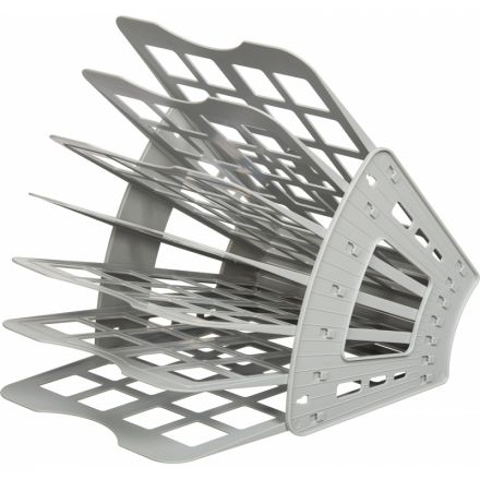 Лоток для бумаг Attache Веер сборный на 6 отделений серый юк