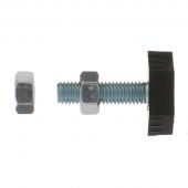 Регулируемая опора + металлический подпятник комплект для стеллажа