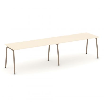 Estetica Рабочая станция на 2 места ES.RS-2.4-VK Сатин/Латте металл 3160*730*750