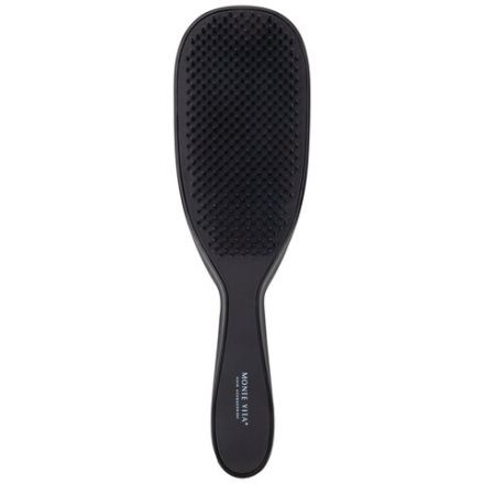 Расческа для волос массажная 22,5х6,5 см, чёрная + щетка для чистки В ПОДАРОК, MONTE VITA (МОНТЕ ВИТА), 457429